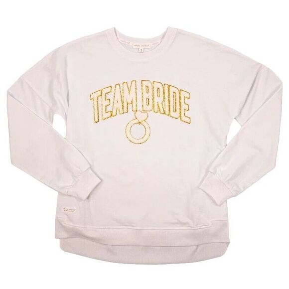 Simply Southern Team Bride Sparkle Crew Long Sleeve T-Shirt - Picture 1 of 1